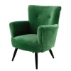 Fauteuil met bekleding van groene velours